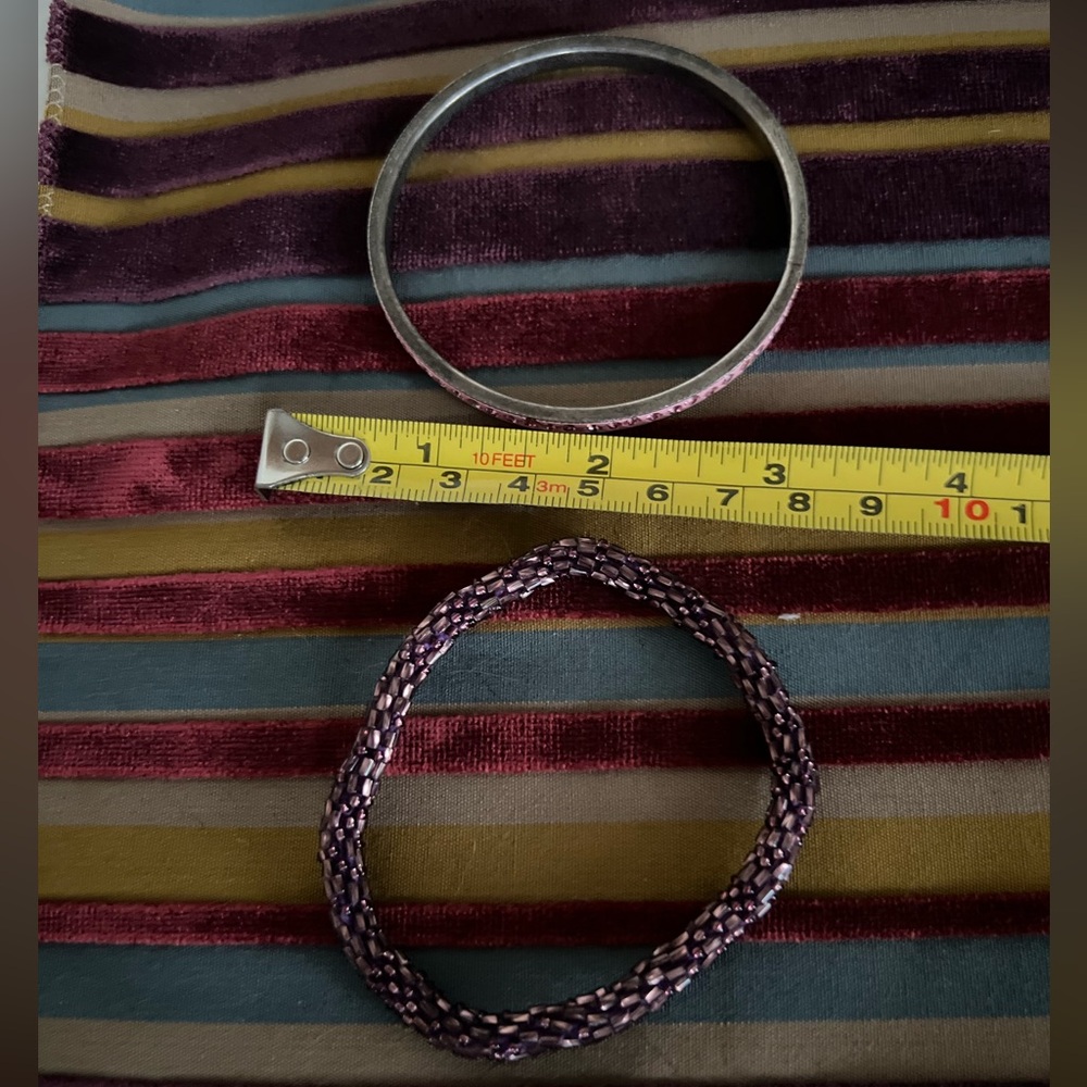 Pink Rhinestone & Fabric Bracelets - 2ct - Picture 4 of 4